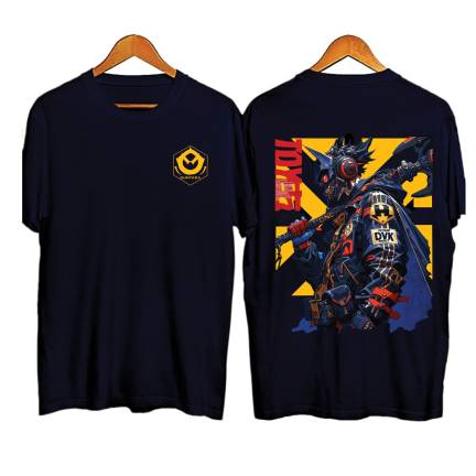 Distro Japanese Black T-Shirt